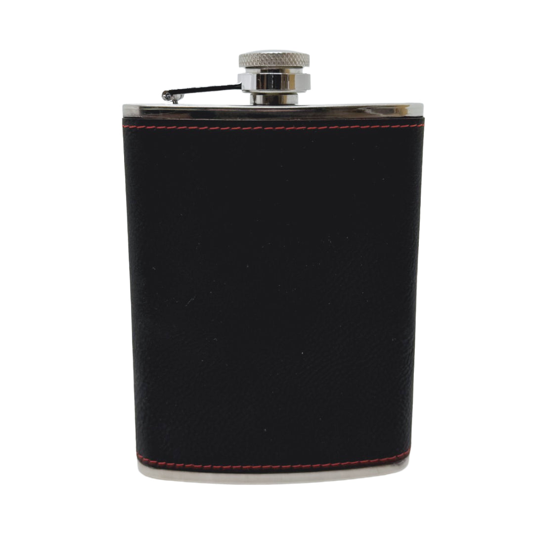 Leatherette Wrapped Stainless Steel Flask