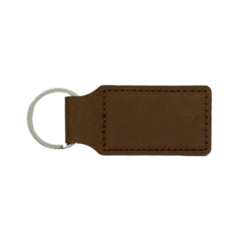 Dark Brown  Leatherette Keychain