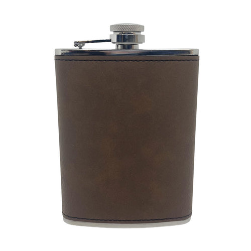 Leatherette Wrapped Stainless Steel Flask