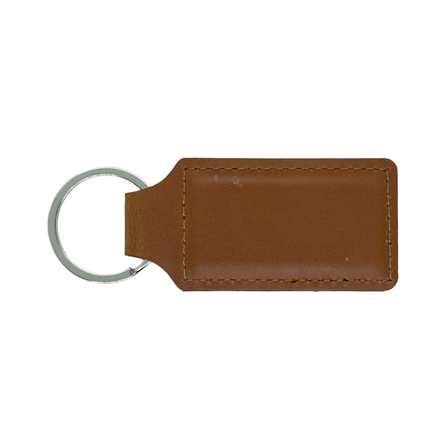 Glossy Buckskin Leatherette Keychain