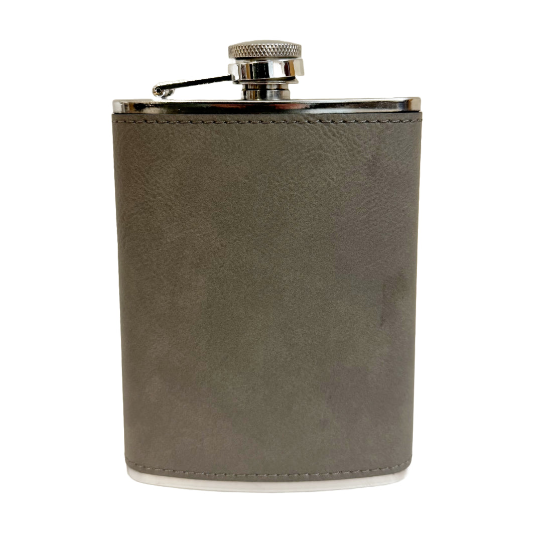 Leatherette Wrapped Stainless Steel Flask