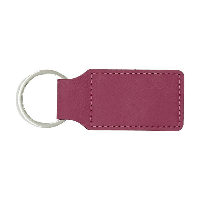 Pink Leatherette Keychain