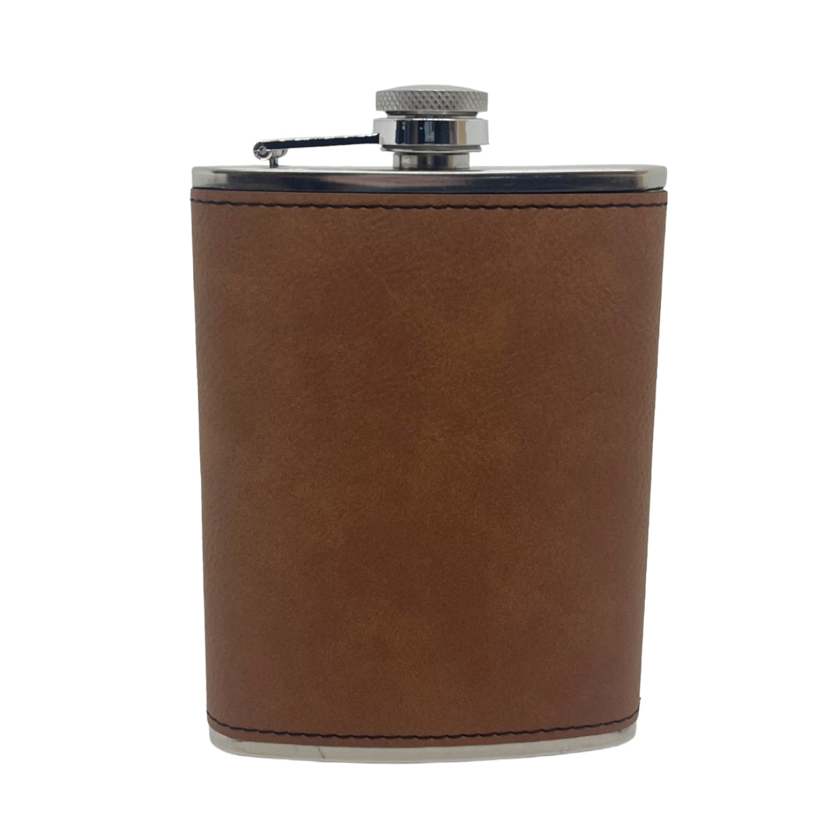 Leatherette Wrapped Stainless Steel Flask