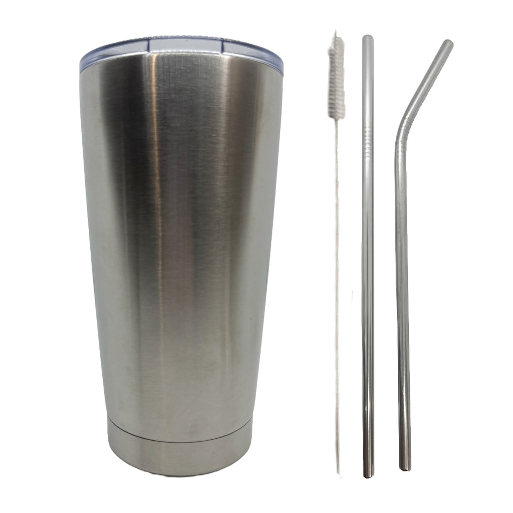 Stainless Tumbler With Straw